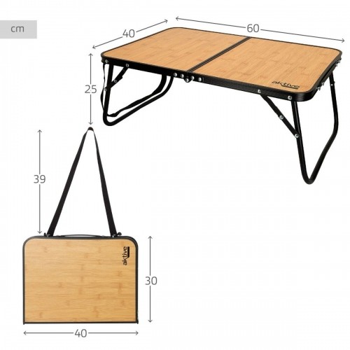 Folding Table Aktive Camping Bamboo 60 x 25 x 40 cm (4 Units) image 4