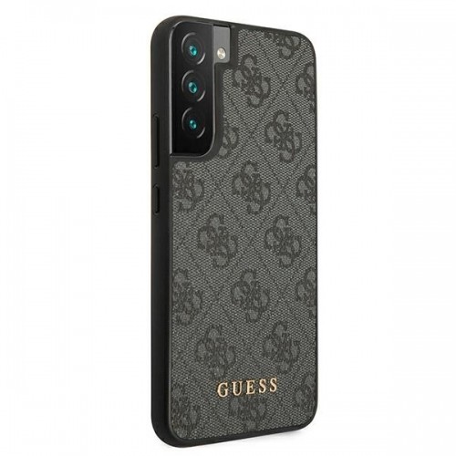 Guess GUHCS22SG4GFGR S22 S901 szary|grey hard case 4G Metal Gold Logo image 4