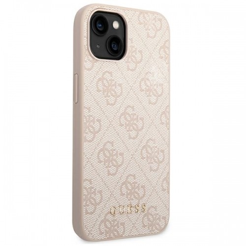 Guess GUHCP14MG4GFPI iPhone 14 Plus 6,7" różowy|pink hard case 4G Metal Gold Logo image 4