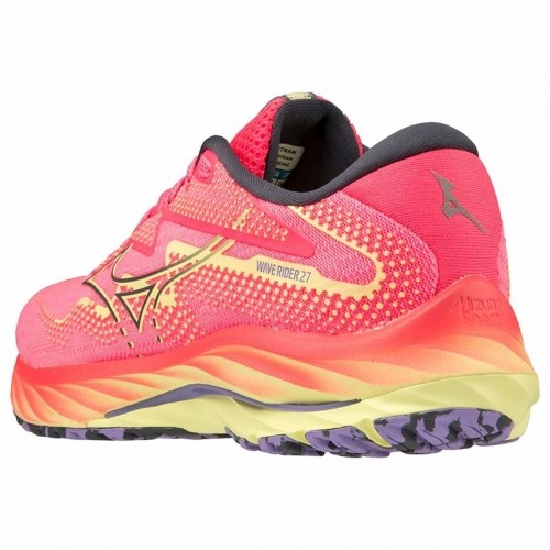 Running Shoes for Adults Mizuno Wave Rider 27 Pink image 4