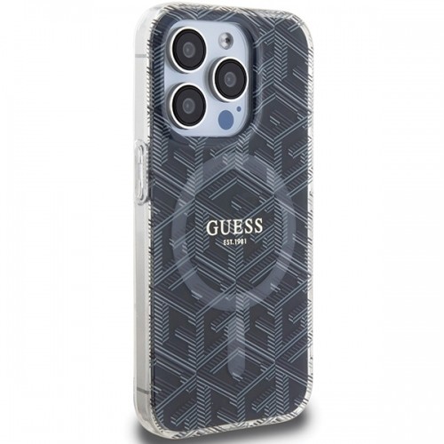 Guess GUHMP15XHGCUSTGK iPhone 15 Pro Max 6.7" czarny|black hardcase IML GCube MagSafe image 4