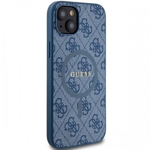 Guess GUHMP15SG4GFRB iPhone 15 | 14 | 13 6.1" niebieski|blue hardcase 4G Collection Leather Metal Logo MagSafe image 4