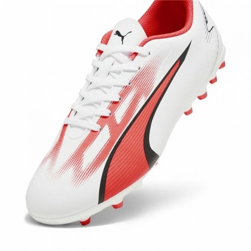 Детские футбольные бутсы Puma Ultra Play MG Белый Красный image 4