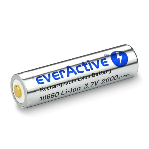 Battery everActive 18650 3.7V Li-ion 2600mAh micro USB with protection BOX image 4