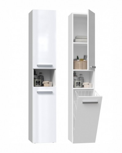Top E Shop Bathroom cabinet NEL III 31x30x174 cm, white, glossy image 4