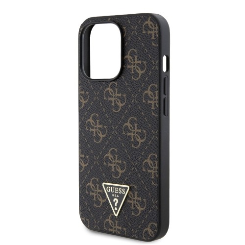 Guess PU Leather 4G Triangle Metal Logo Case for iPhone 13 Pro Black image 4