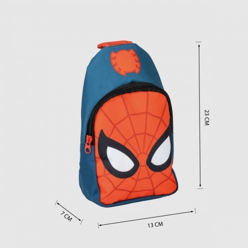 Детский рюкзак Spider-Man Сумка через плечо Синий Красный 13 x 23 x 7 cm image 4