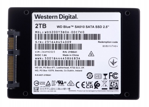 WD Western Digital Blue SA510 2.5" 2 TB Serial ATA III image 4