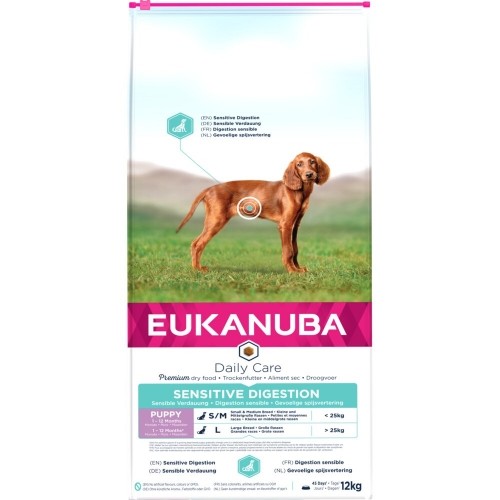 EUKANUBA Puppy Daily Care Sensitive Digestion - dry dog food - 12 kg image 4