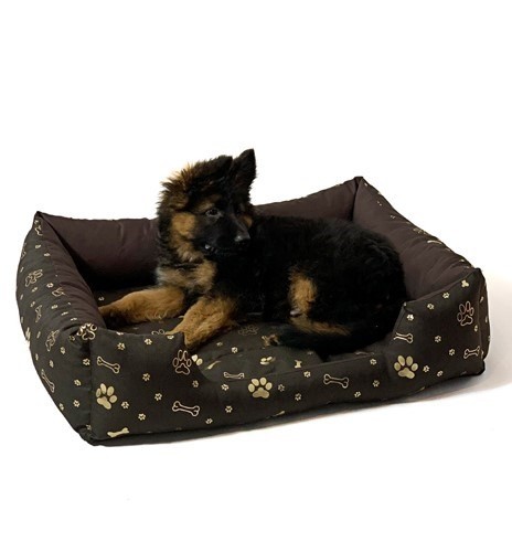 GO GIFT Dog bed XL - brown - 75x55x15 cm image 4