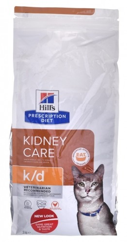 HILL'S PRESCRIPTION DIET Feline k/d Kidney Care Dry cat food Chicken 3 kg image 4