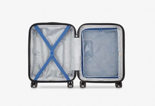 DELSEY SUITCASE SHADOW 5.0 55CM SLIM 4 DOUBLE WHEELS CABIN TROLLEY CASE BLUE image 4