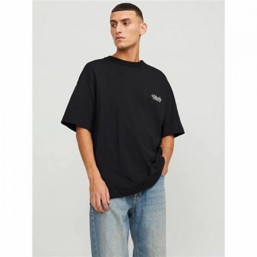 Vīriešu Krekls ar Īsām Piedurknēm Jack & Jones bari Back Melns Vīriešu image 4