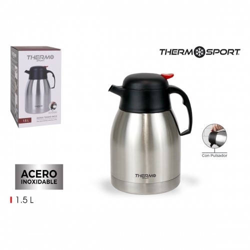 Thermo Jug ThermoSport Button Stainless steel 1,5 L (6 Units) image 4