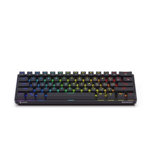 SAVIO Mechanical Keyboard BLACKOUT Blue (Outemu Blue), black image 4