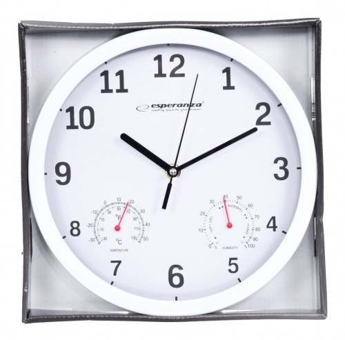 Esperanza EHC016W Mechanical wall clock Round White image 4