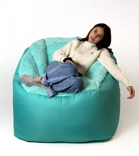 Go Gift Sako sack pouf Fluffy mint XXL 140 x 90 cm image 4