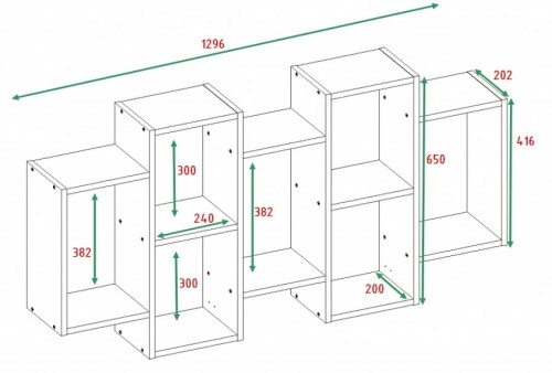 Top E Shop Wall-hung bookcase Bilbao 7.0 Wall Shelves White image 4