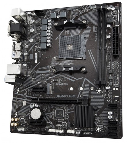 Gigabyte A520M S2H Motherboard - Supports AMD Ryzen 5000 Series AM4 CPUs, 4+3 Phases Pure Digital VRM, up to 5100MHz DDR4 (OC), PCIe 3.0 x4 M.2, GbE LAN, USB 3.2 Gen 1 image 4