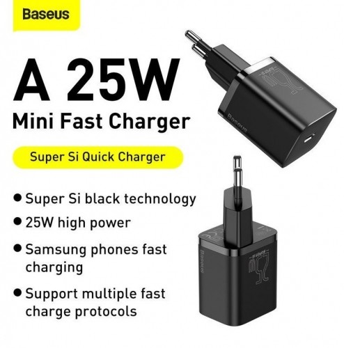 Baseus TZCCSUP-L01 mobile device charger Smartphone Black AC, USB Fast charging Indoor image 4