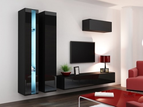 Cama Meble Cama Shelf unit VIGO NEW 180/40/30 black/black gloss image 4