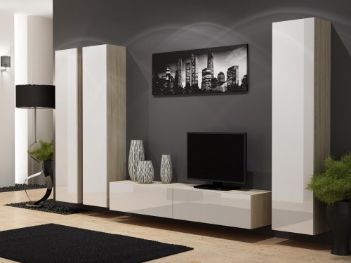 Cama Meble Cama Full cabinet VIGO '180' 180/40/30 sonoma/white gloss image 4