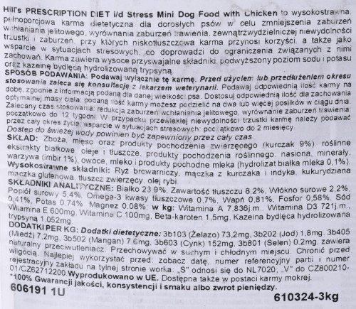 HILL'S Prescription Diet Mini i/d Stress Canine - dry dog food - 3kg image 4