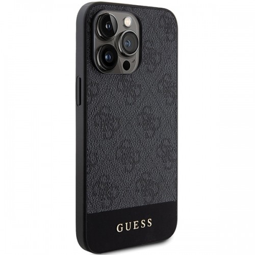 Guess GUHCP15XG4GLGR iPhone 15 Pro Max 6.7" szary|grey hardcase 4G Stripe Collection image 4