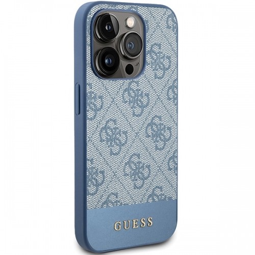 Guess GUHCP15XG4GLBL iPhone 15 Pro Max 6.7" niebieski|blue hardcase 4G Stripe Collection image 4