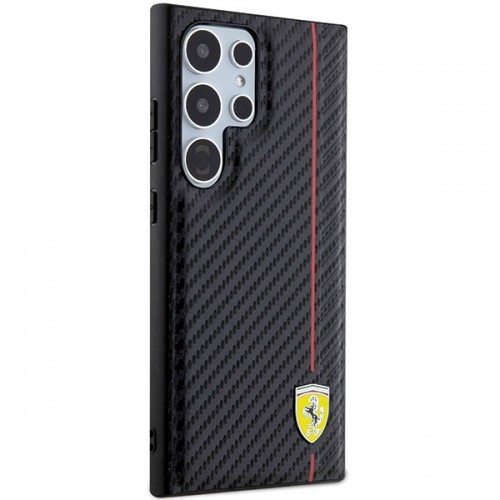 Ferrari FEHCS24LN3DUR S24 Ultra S928 czarny|black hardcase Carbon Printed Line image 4