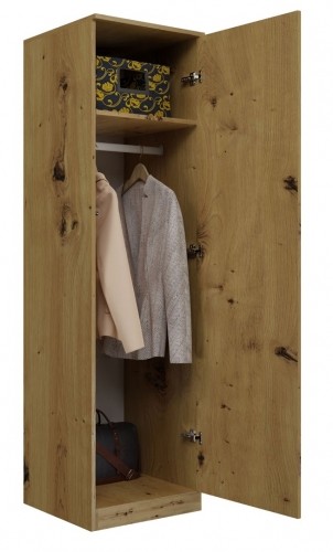 Top E Shop Topeshop SD-50 ARTISAN KPL bedroom wardrobe/closet 5 shelves 1 door(s) Oak image 4