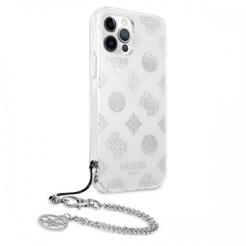 Guess GUHCP12LKSPESI iPhone 12 Pro Max 6.7&quot; silver|silver hardcase Peony Chain Collection image 4