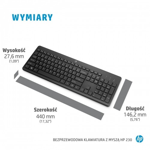 Keyboard and Mouse HP 3L1F0AA Azerty French White Black image 4