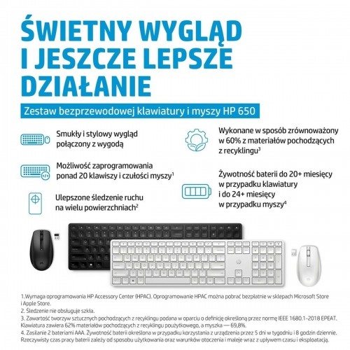 Клавиатура и мышь HP 4R013AA Чёрный Английский Qwerty US image 4