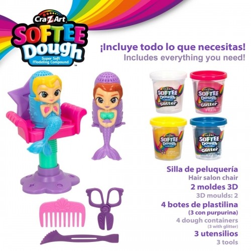 Пластилиновая игра Cra-Z-Art Softee Dough волосы sirenas (4 штук) image 4