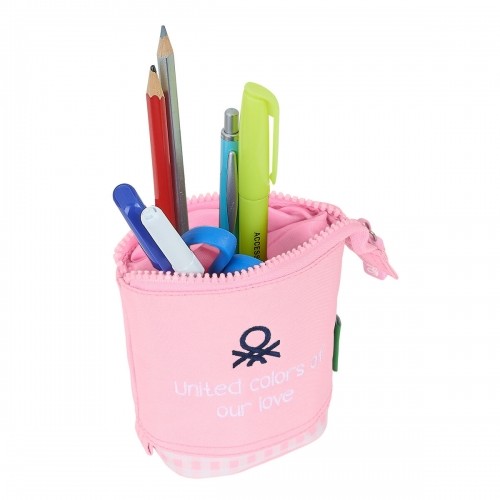 Pencil Holder Case Benetton Vichy Pink (8 x 19 x 6 cm) image 4