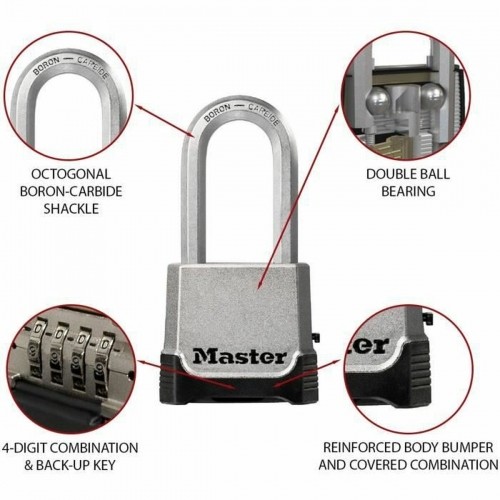 Combination padlock Master Lock M176EURDLH 56 mm Steel image 4