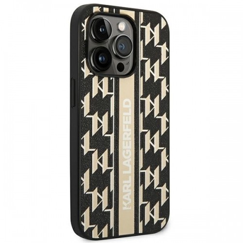 Karl Lagerfeld KLHCP14LPGKLSKW iPhone 14 Pro 6,1" hardcase brązowy|brown Monogram Stripe image 4