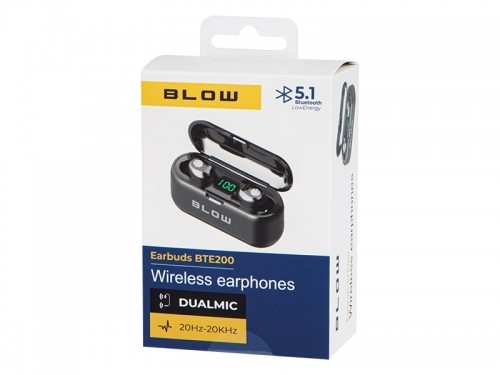 Headphones BLOW Earbuds BTE200 BLACK power bank 2000mAh image 4