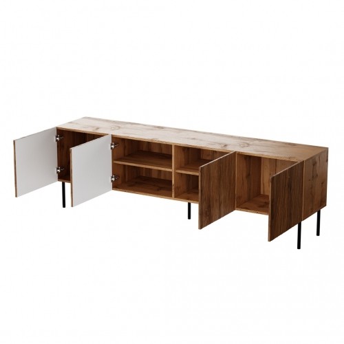 Cama Meble RTV JUNGLE cabinet 190x40.5x59.5 oak wotan + black legs image 4