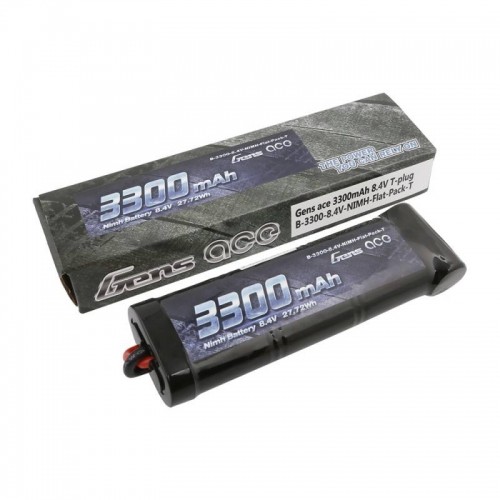 Battery Gens Ace 3300mAh 8,4V NiMH Flat T Plug image 4