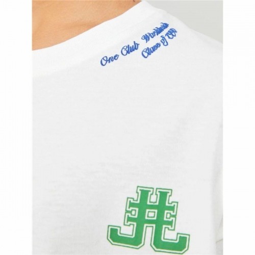 Child's Short Sleeve T-Shirt Jack & Jones Jorcole Back Print White Green image 4
