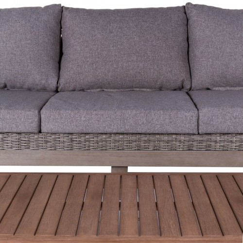 Garden sofa Patsy Grey Aluminium Rattan Acacia 220 x 89 x 64,50 cm image 4