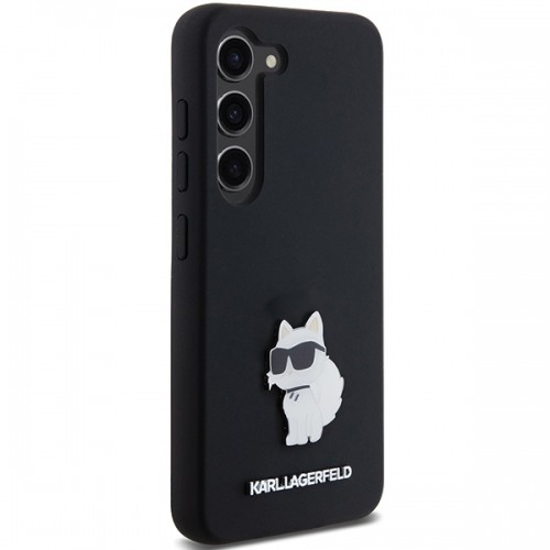 Karl Lagerfeld KLHCS23SSMHCNPK S23 S911 czarny|black hardcase Silicone Choupette Metal Pin image 4