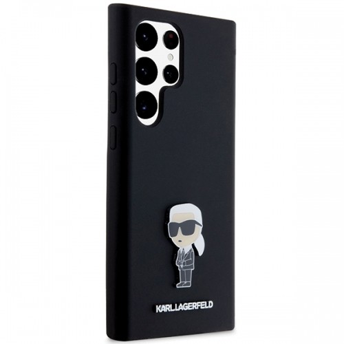 Karl Lagerfeld KLHCS23LSMHKNPK S23 Ultra S918 czarny|black Silicone Ikonik Metal Pin image 4