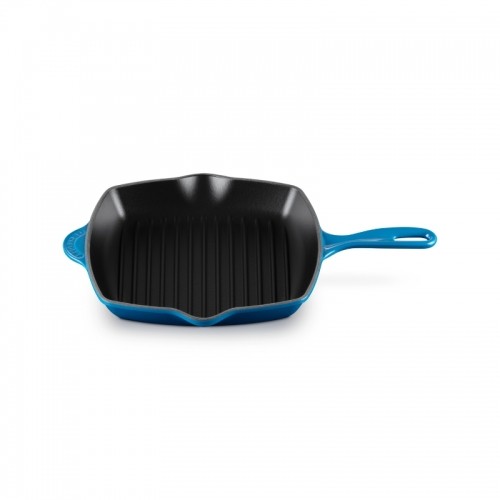 Le Creuset Чугунная сковорода-гриль квадратная 26x26 см синяя image 4