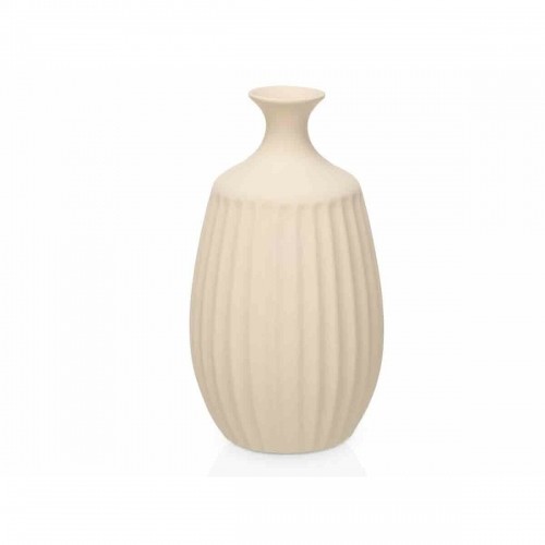 Vase Beige Ceramic 21 x 39 x 21 cm (2 Units) Stripes image 4