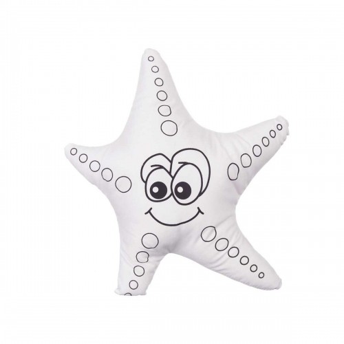 Pincello Плюшевая игрушка для раскраски Белый Чёрный Ткань 26 x 26 x 8 cm Морская звезда (8 штук) image 4