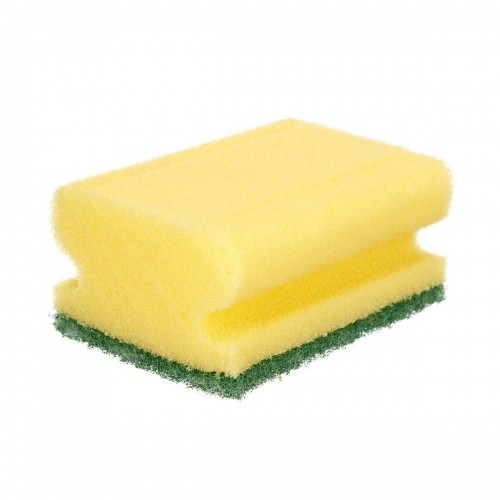 Set of scourers Yellow Green Polyurethane Abrasive fibre 4 Pieces (11 Units) image 4
