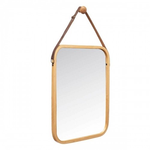 Gift Decor Hanging mirror Натуральный Кожа Бамбук Прямоугольный 34 x 41,5 x 1,5 cm (6 штук) image 4